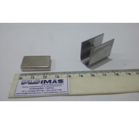 Kit magnético para travamento de porta de vidro em U ou em L